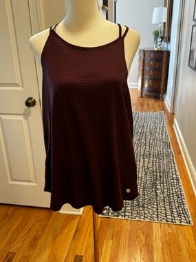 Women's Strappy Work Out Tank Top - Dark Plum